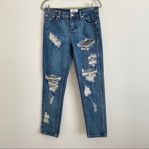 One Teaspoon Dark Wash Distressed Jeans Sz 26